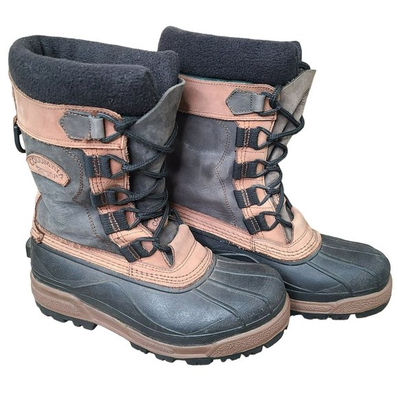 Columbia Bugabison Waterproof Winter Snow Boots Men’s Size 8 Thermolite Leather - Picture 1 of 9